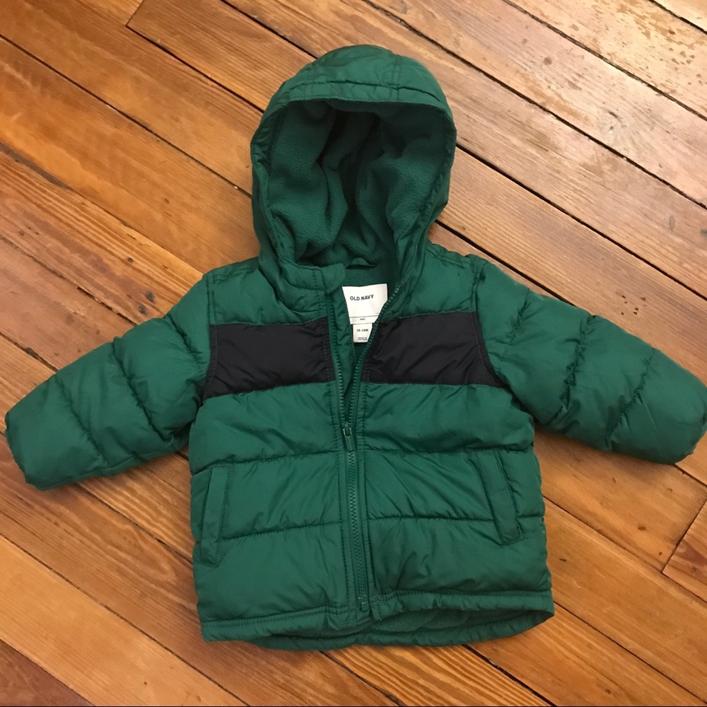 Old Navy Puffer Coat Toddler Boy Size 18-24 months